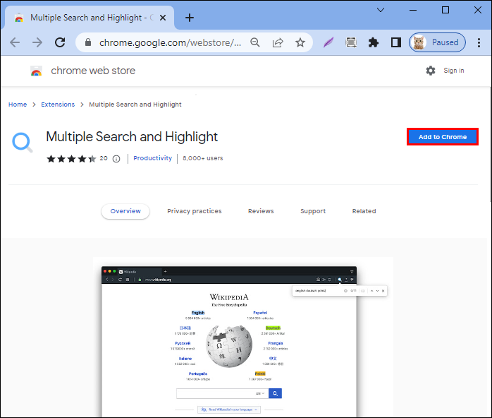 Comment trouver plusieurs mots sur une page dans Chrome avec une extension