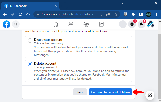 Comment supprimer un compte Facebook sans mot de passe