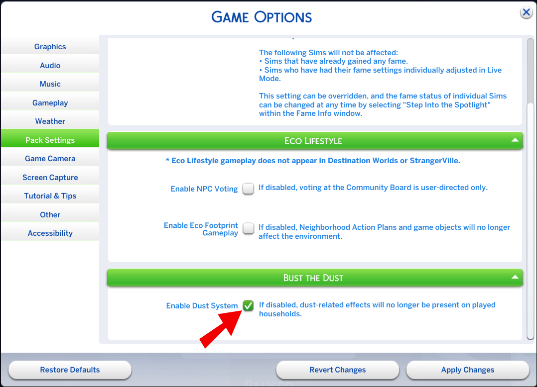 Comment nettoyer la poussière dans les Sims 4